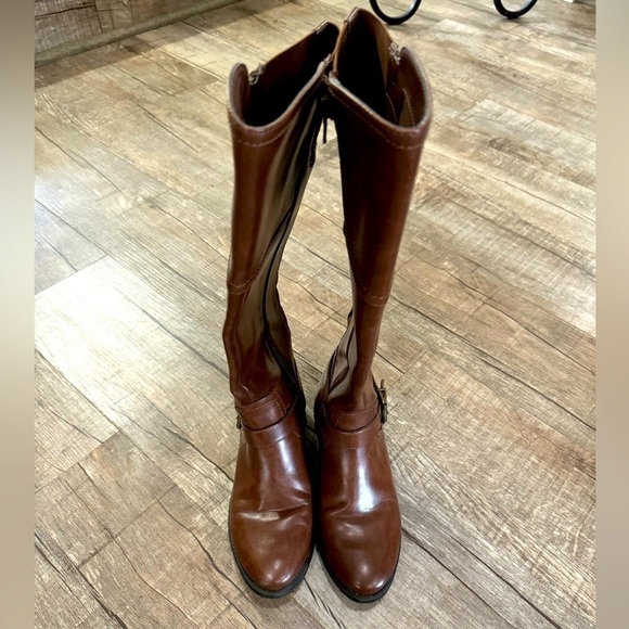 Women's Brown Riding Boot - Picture 2 of 10